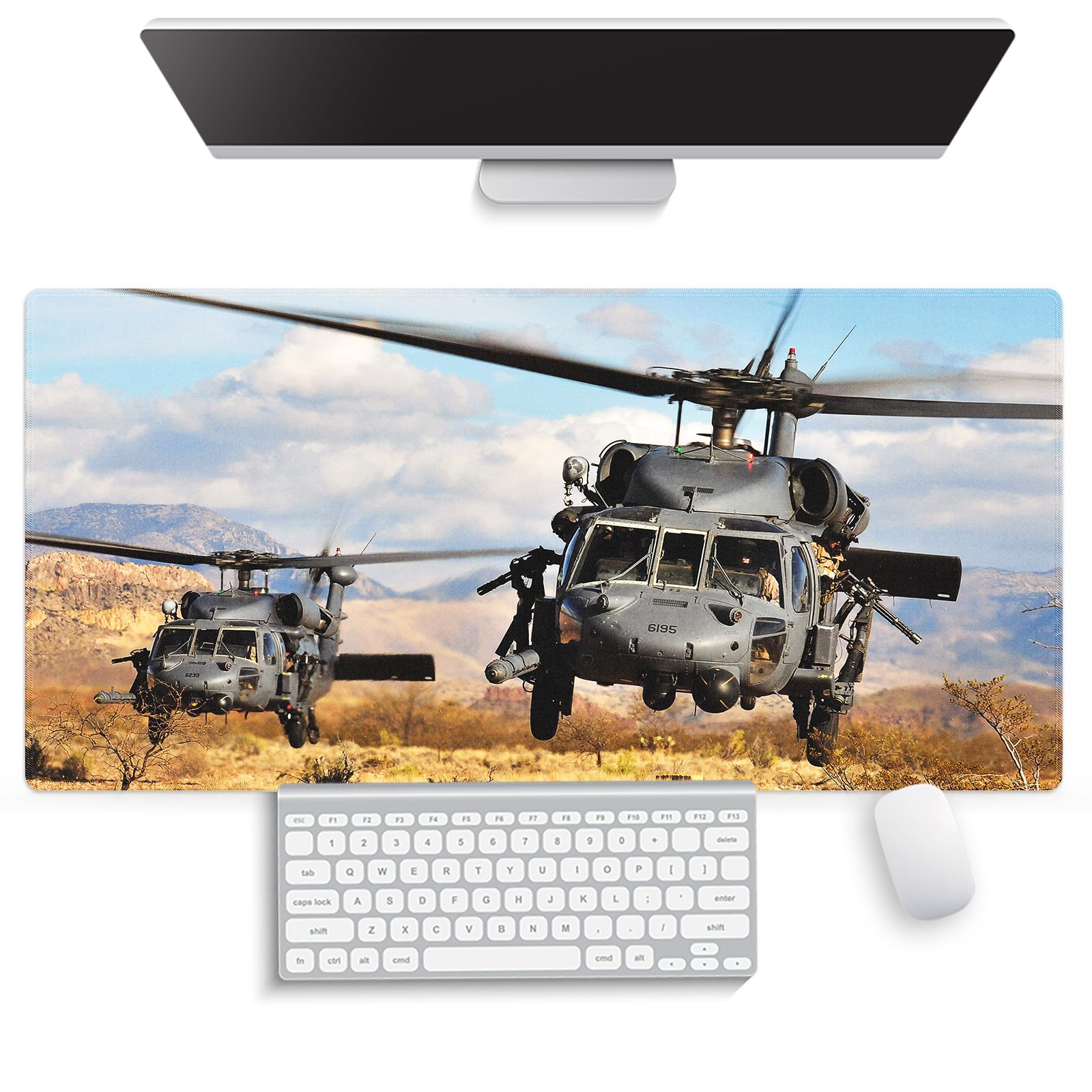 Amazon.com: Black Hawk Helicopter Large Mouse Pad, Desert Mountain